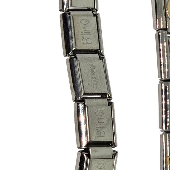 Vintage Blinq Stainless Steel Charm Link Bracelets Lot of 3 Italy Icons Pre-Owne - Picture 10 of 16